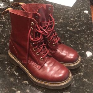 Burgundy Dr. Martens, AirWair, lightly used